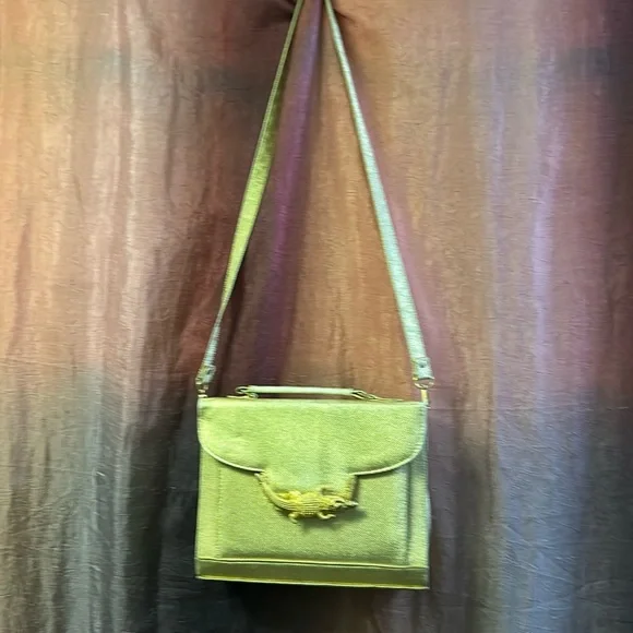 Genuine Alli.gator Crocodile Leather Ladies Women Shoulder Bag Handle Bag